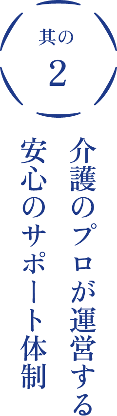 その2介護のプログラムが運営する安心のサポート体制